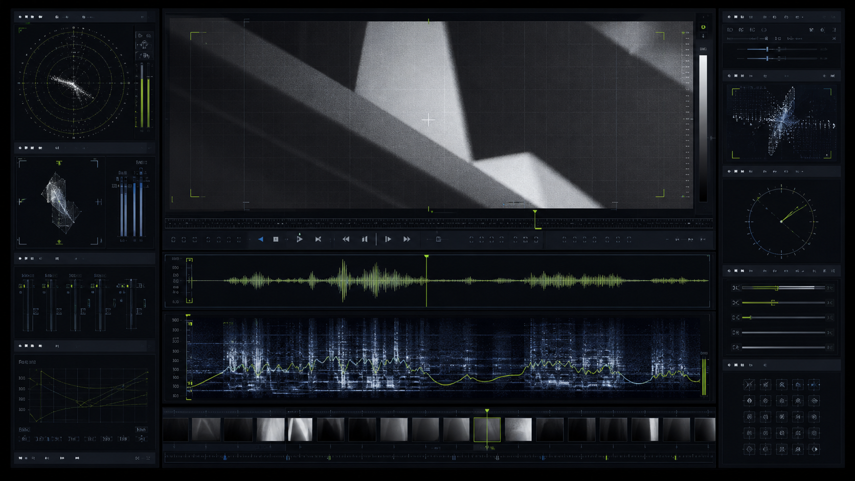 Technische Konsole für Audio- und Videoanalyse